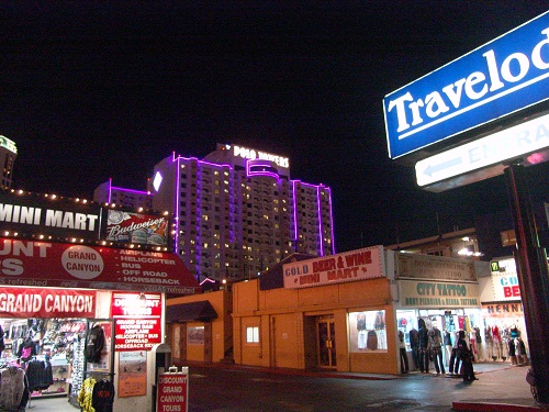 travel lodge from strip facing hotel