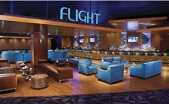 flight nightclub at luxor in neon blu